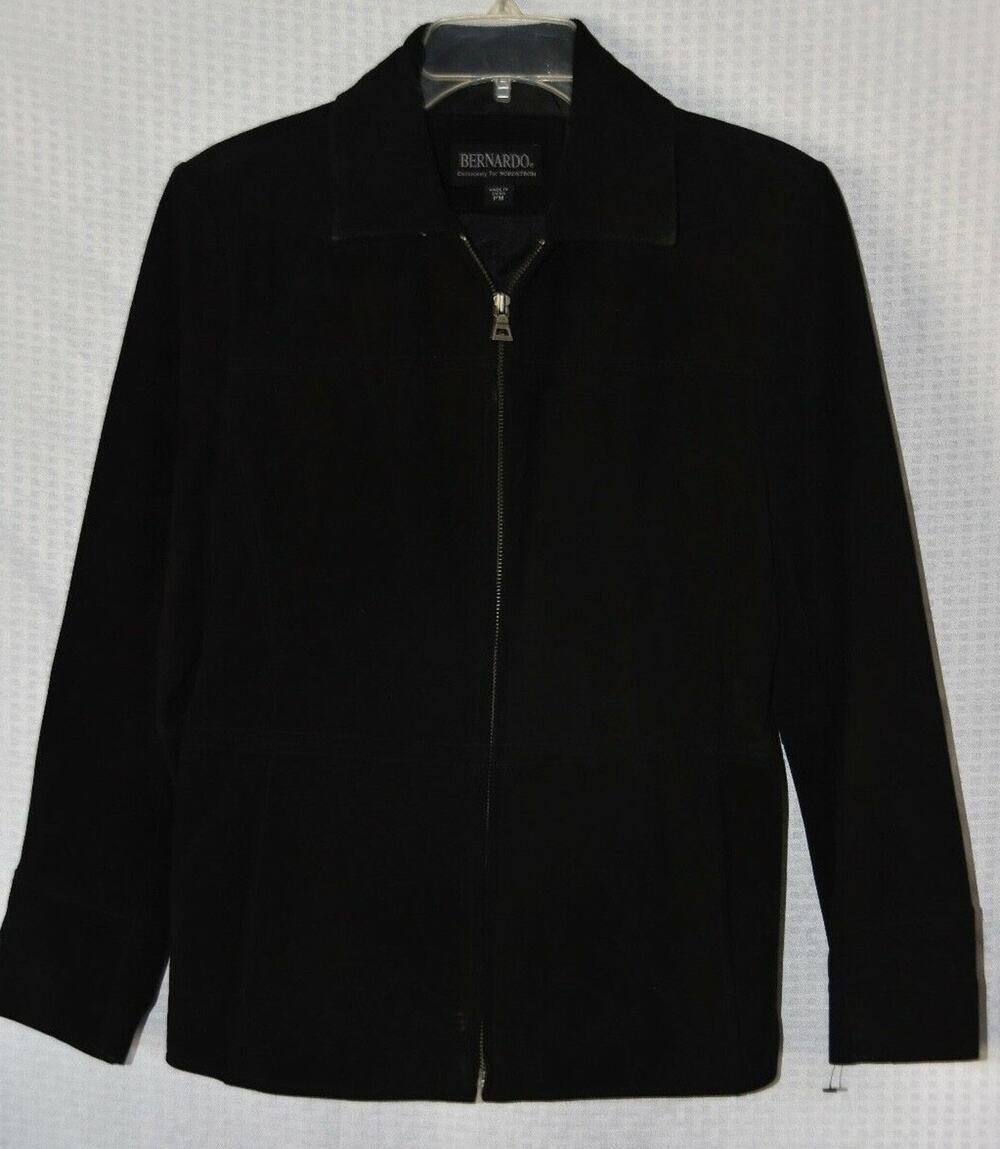 BERNARDO Moto Style Soft Leather Jacket Size PM
